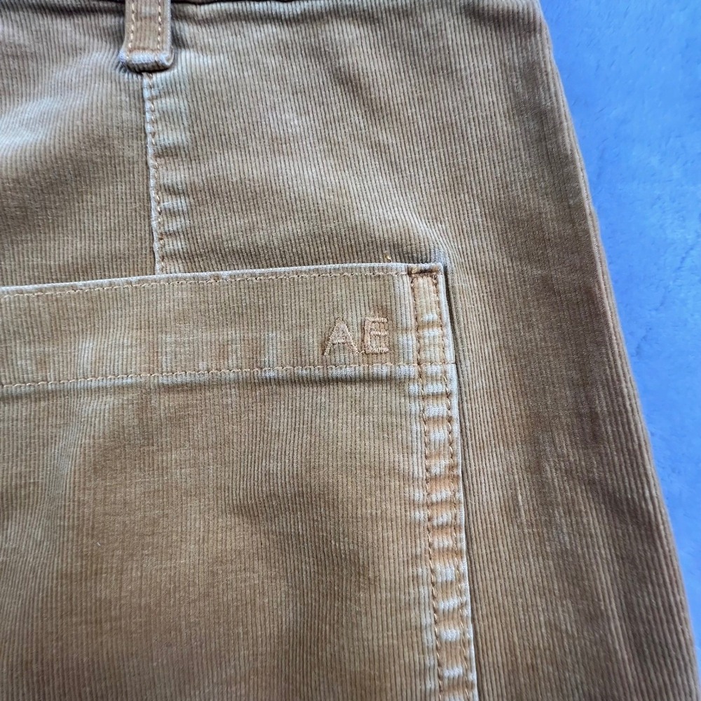 American Eagle Skirt Wome 12 Tan Corduroy Super Stretch Mini High Waisted Pocket - Picture 3 of 8